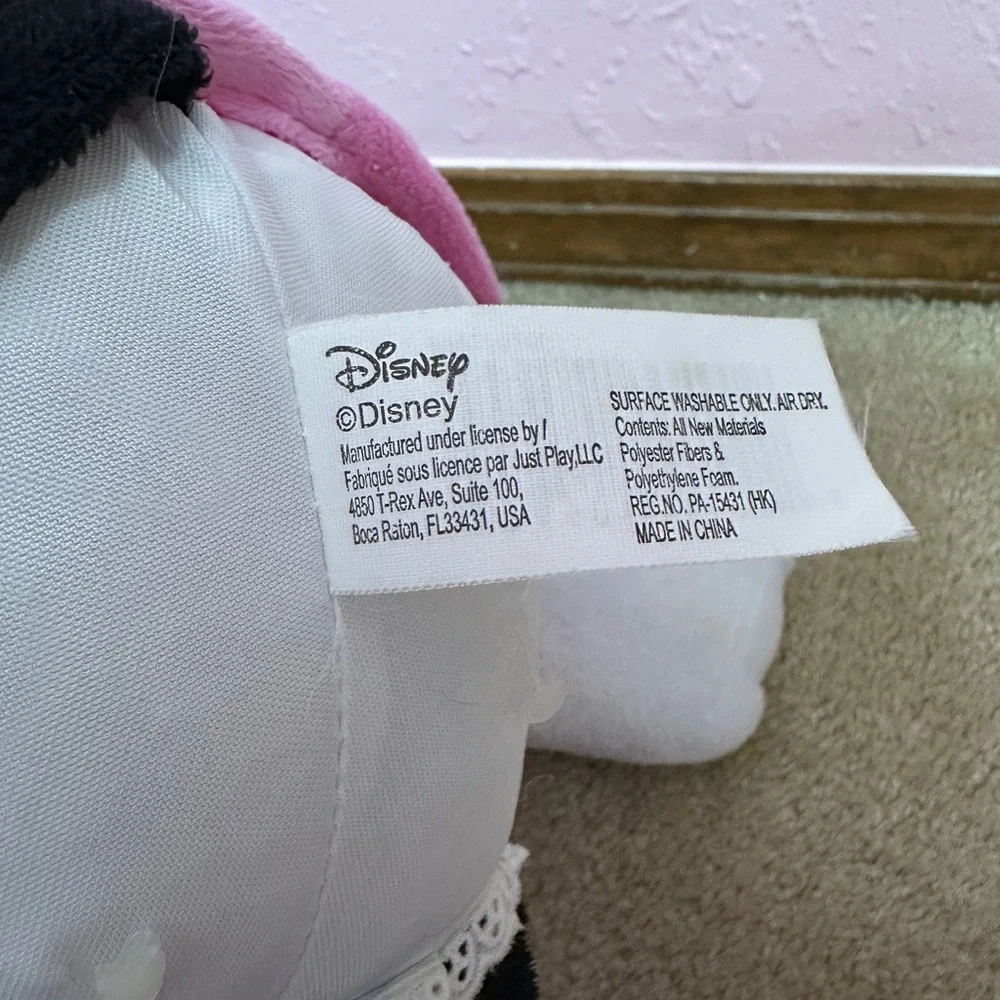 Large 24” Disney Minnie Mouse Plush Stuffed Toy Pink Polka Dot